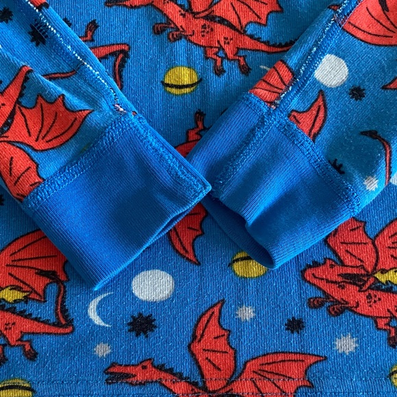 Hanna Andersson Blue and Red Kids Pajama Set size 6-7 - Picture 5 of 7